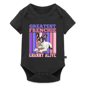 Bouledogue français Plus grande grand-mère Frenchie - Body à manches courtes Premium Bébé - noir - Devant