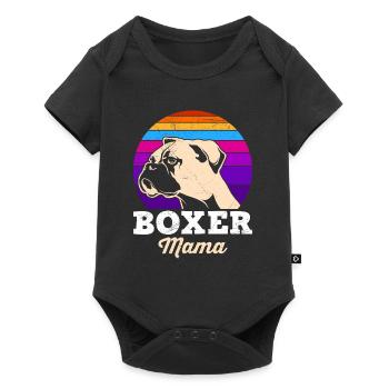 BOXER MOM Boxer allemand Chien Maman Boxer Boxer - Body à manches courtes Premium Bébé - noir - Devant