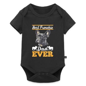 French Bulldog BEST FRENCHIE DAD EVER - Baby Premium short-sleeve bodysuit - black - Front