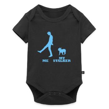 Propriétaire des Bulldogs ME MY STALKER Français - Body à manches courtes Premium Bébé - noir - Devant