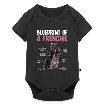 French Bulldog Blueprint of a Frenchie - Baby Premium short-sleeve bodysuit - black - Front