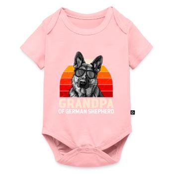 Berger Allemand Fan Marchandise Grand-père de Berger Allemand - Body à manches courtes Premium Bébé - rose - Devant