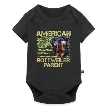Rottie AMERICAN ROTTWEILER PARENT Rottweiler Dog - Baby Premium short-sleeve bodysuit - black - Front