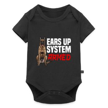 Belgian Shepherd EARS UP SYSTEM ARMED - Baby Premium short-sleeve bodysuit - black - Front