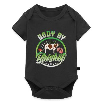 Meat Fan BODY BY BRISKET Meat Lovers - Baby Premium short-sleeve bodysuit - black - Front