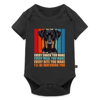 Doberman Dog CHAQUE COLLATION QUE VOUS FAITES Fun - Body à manches courtes Premium Bébé - noir - Devant