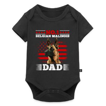 Belgian Shepherd NO.1 BELGIAN MALINOIS DAD - Baby Premium short-sleeve bodysuit - black - Front