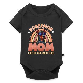 DOBERMAN MOM LIFE IS THE BEST LIFE Dog Owner - Baby Premium short-sleeve bodysuit - black - Front