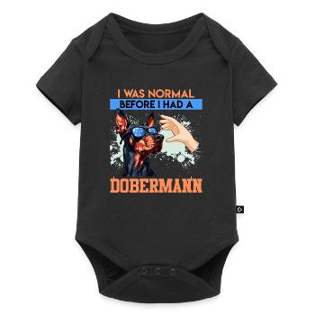 Le propriétaire d'un doberman était normal avant que j'en ai un - Body à manches courtes Premium Bébé - noir - Devant