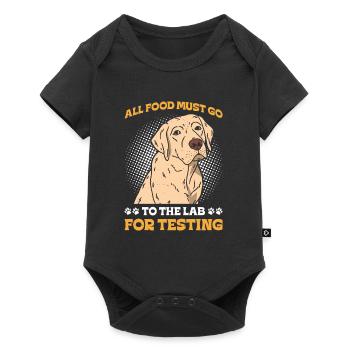 Labrador ALL FOOD MUST GO TO LAB FOR TESTING - Baby Premium Kurzarmbody - Schwarz - Vorne