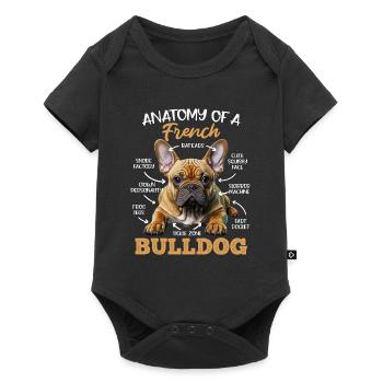 Anatomy French Bulldog Owner Funny - Baby Premium short-sleeve bodysuit - black - Front