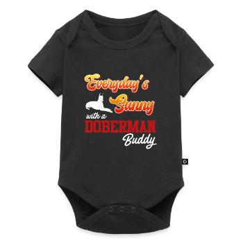 Doberman EVERDAY'S SUNNY WITH A DOBERMAN BUDDY - Baby Premium short-sleeve bodysuit - black - Front