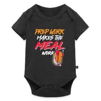 Grillmeister PREP WORK MAKES THE MEAL WORK - Baby Premium Kurzarmbody - Schwarz - Vorne