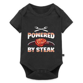 Meat Lovers Powered by Steak Fleisch Fan - Baby Premium short-sleeve bodysuit - black - Front