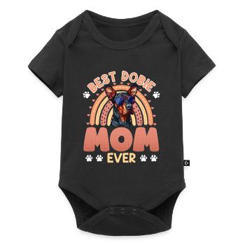 Doberman BEST DOBIE MOM EVER dog owner - Baby Premium short-sleeve bodysuit - black - Front