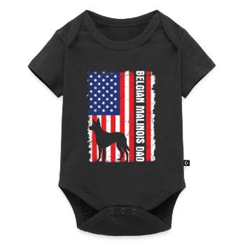 Dog owner BELGIAN MALINOIS DAD Daddy - Baby Premium short-sleeve bodysuit - black - Front