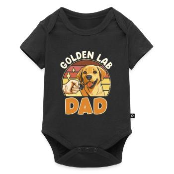 Labrador GOLDEN LAB DAD Labrador Besitzer - Baby Premium Kurzarmbody - Schwarz - Vorne