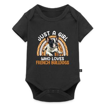 Bouledogue français : juste une fille qui aime le français - Body à manches courtes Premium Bébé - noir - Devant