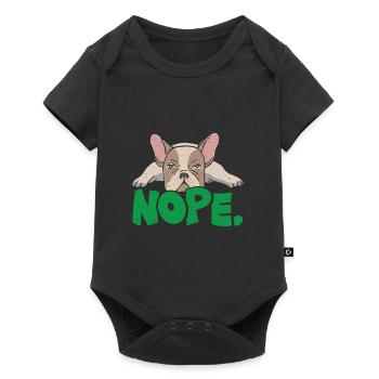 Bouledogue français Stur NOPE Drôle - Body à manches courtes Premium Bébé - noir - Devant