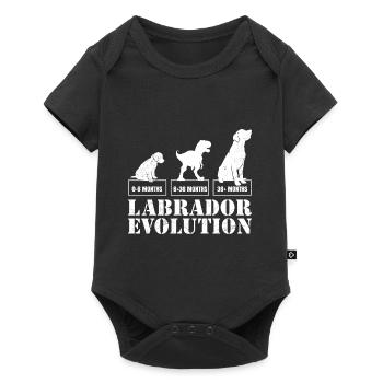 Labrador EVOLUTION Labrador Lover Funny - Baby Premium short-sleeve bodysuit - black - Front