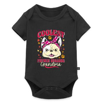 Französische Bulldogge BOULEDOGUE FRANÇAIS LE PLUS COOL - Body à manches courtes Premium Bébé - noir - Devant