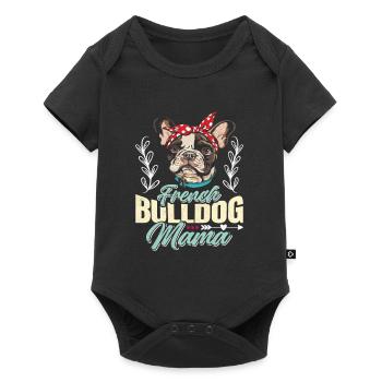 Dog Mom FRENCH BULLDOG MOM Dog Owner - Baby Premium short-sleeve bodysuit - black - Front