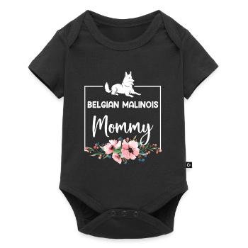 Belgian Shepherd BELGIAN MALINOIS MOM - Baby Premium short-sleeve bodysuit - black - Front