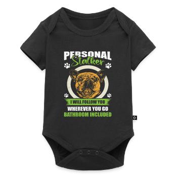 Bouledogue français PERSONAL STALKER drôle - Body à manches courtes Premium Bébé - noir - Devant