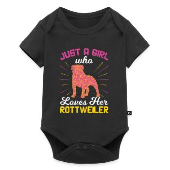 Rottie JUSTE UNE FILLE QUI AIME ROTTWEILER propriétaire - Body à manches courtes Premium Bébé - noir - Devant