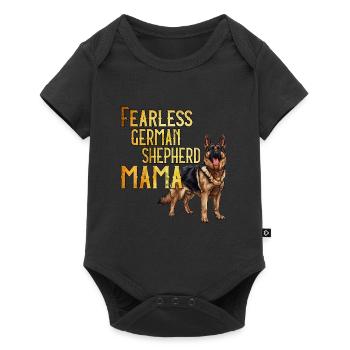 Dog Mom STRONG GERMAN SHEPHERD MOM - Baby Premium short-sleeve bodysuit - black - Front