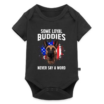 Malinois SOME LOYAL BUDDIES NEVER SAY A WORD - Baby Premium short-sleeve bodysuit - black - Front