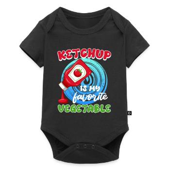 KETCHUP IS MY FAVORITE VEGETABLE Fun - Baby Premium short-sleeve bodysuit - black - Front