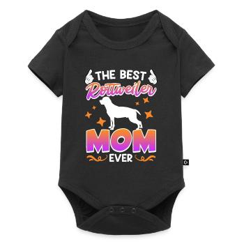 Rottie MEILLEUR ROTTWEILER DU MONDE MAMAN Rottweiler - Body à manches courtes Premium Bébé - noir - Devant