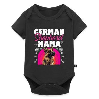 Maman chien BERGER ALLEMAND MAMAN Propriétaire de chien - Body à manches courtes Premium Bébé - noir - Devant