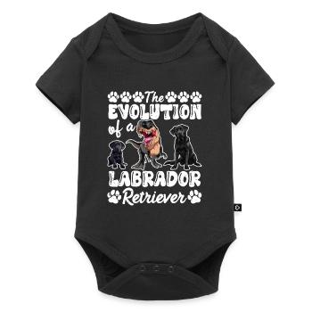 Hundebesitzer DIE EVOLUTION EINES LABRADOR - Baby Premium Kurzarmbody - Schwarz - Vorne