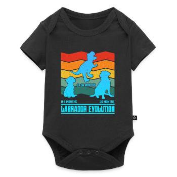 Labrador Besitzer LABRADOR EVOLUTION Lustiges - Baby Premium Kurzarmbody - Schwarz - Vorne