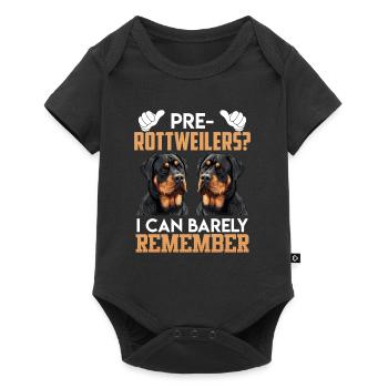 Le propriétaire de Rottie PRE-ROTTWEILER SE SOUVIENT À PEINE - Body à manches courtes Premium Bébé - noir - Devant