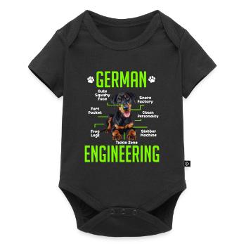 Dobermans INGÉNIERIE ALLEMANDE Drôle - Body à manches courtes Premium Bébé - noir - Devant