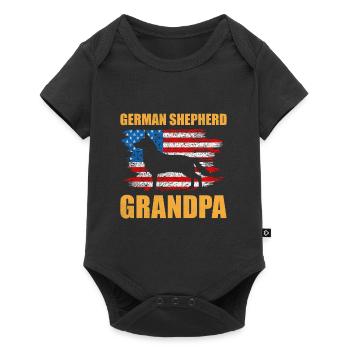 Deutscher Schäferhund GERMAN SHEPHERD GRANDPA - Baby Premium short-sleeve bodysuit - black - Front