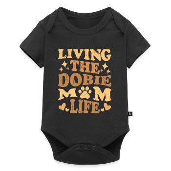 Doberman Women LIVING THE DOBIE MOM LIFE - Baby Premium short-sleeve bodysuit - black - Front