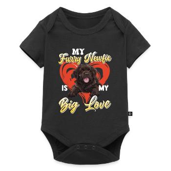 Terre-Neuve MON AMOUR À FOURRURE TERRE-NEUVE - Body à manches courtes Premium Bébé - noir - Devant