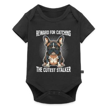 Récompense du bouledogue français pour avoir attrapé de la drôle - Body à manches courtes Premium Bébé - noir - Devant