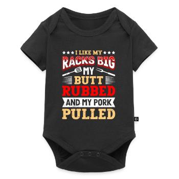 Fleischliebhaber Like my Racks Big Butt Rubbed - Baby Premium Kurzarmbody - Schwarz - Vorne