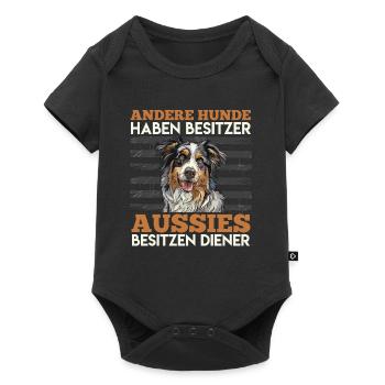 Aussie D’AUTRES CHIENS ONT DES PROPRIÉTAIRES LES AUSSIES ONT - Body à manches courtes Premium Bébé - noir - Devant