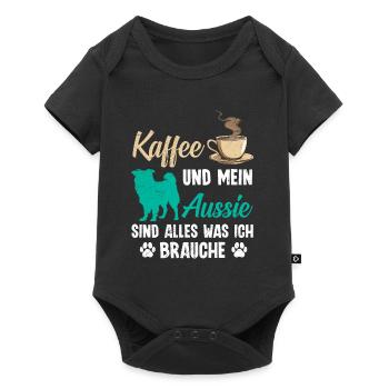 Aussie COFFEE AND MY AUSSIE EVERYTHING I NEED - Baby Premium short-sleeve bodysuit - black - Front
