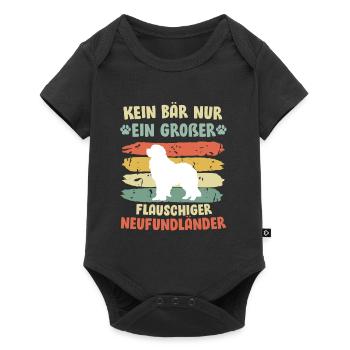 Newfie PAS UN OURS, JUSTE UN GROS ? IL MOELLEUX - Body à manches courtes Premium Bébé - noir - Devant