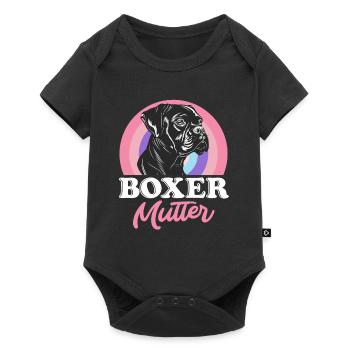 Dog Mom BOXER MOTHER Boxer Dog Owner - Baby Premium short-sleeve bodysuit - black - Front
