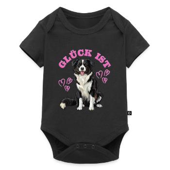 Propriétaire de Border Collie LA CHANCE EST BORDER COLLIE - Body à manches courtes Premium Bébé - noir - Devant