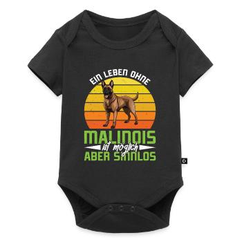 Dog owners A LIFE WITHOUT MALINOIS IS POINTLESS - Baby Premium short-sleeve bodysuit - black - Front