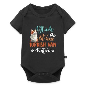 Cat owner HAPPINESS IS A TURKISH VAN CAT - Baby Premium short-sleeve bodysuit - black - Front